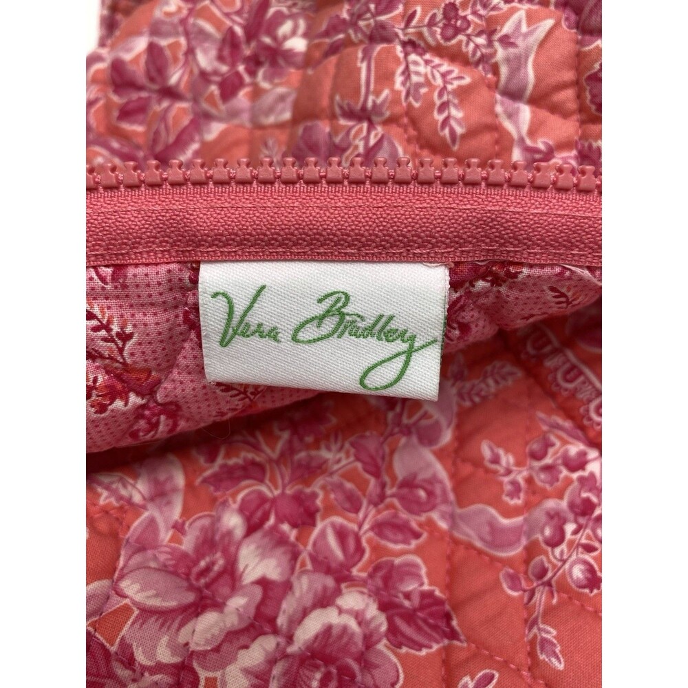 Vintage Vera Bradley Pink HOPE TOILE Large 20”  Duffel Bag Retired Travel Purse - Picture 5 of 9